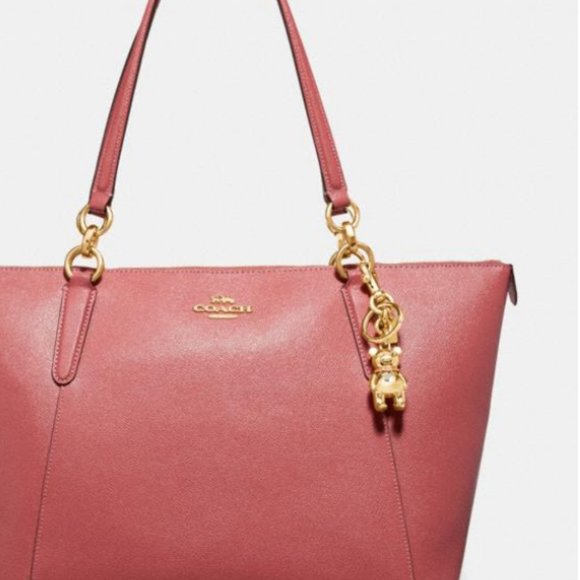 🐻 NEW Coach Rose Gold 3D BEAR Bag Charm / Keychain - Picture 5 of 5